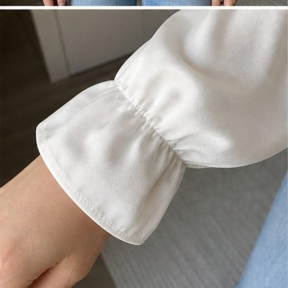 Ivory Button Blouse - Picture 5 of 6